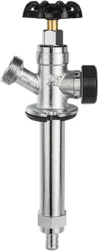 EFIELD Grifo de jardín antisifón resistente a heladas de 4 pulgadas con púa de 1/2 pulgada para crimpar Pex X bibb de manguera de 3/4 pulgadas,