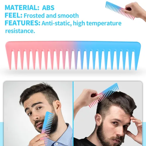 Miniatura 6 de Juego de cepillos de pelo antiestáticos para masaje, cepillo ovalado para mujeres, 4 piezas, cepillo desenredante y peine para el cabello