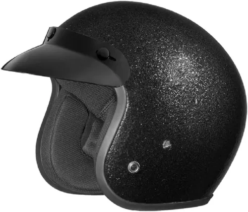 Miniatura 21 de Daytona Helmets - Medio casco de motocicleta con diseño de calavera y huesos cruzados – Aprobado DOT [Gráficos]
