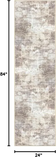 Miniatura 684 de IOHOUZE Alfombra abstracta lavable de 3 x 12 pies para pasillos, antideslizante para cocina, camino de entrada de lana sintética para interiores