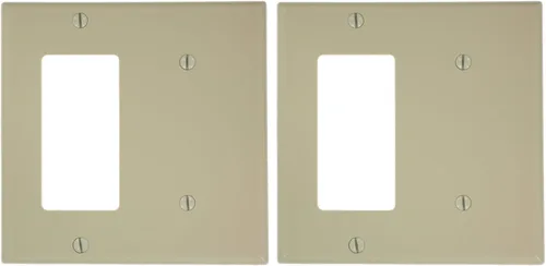 Miniatura 8 de Leviton Decora/ICFT - Placa de pared para combinación de dispositivos de 2 unidades, 1 blanco, tamaño estándar, 80708