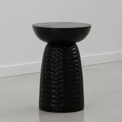Miniatura 26 de SIMPLIHOME Boyd - Mesa auxiliar redonda de madera de mango maciza de 13 pulgadas de ancho x 18 pulgadas de alto, mesa de noche contemporánea hecha a