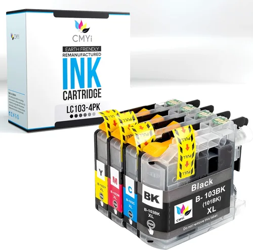 Miniatura 15 de LC103 - Cartucho de tinta de repuesto negro para Brother DCP-J132W, J152W, J172W, J4110DW, J552DW, J752DW, MFC-J245, J285DW, J4310DW, J4410DW