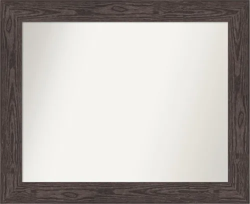 Miniatura 419 de Amanti Art Espejo personalizado, espejo de baño negro puente, espejo de pared o espejo de tocador de baño sobre el fregadero (26 x 26 pulgadas)