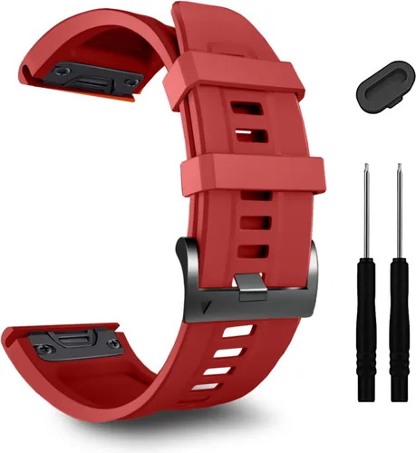 Miniatura 23 de ZPJPPLX 1.024 in compatible con Garmin Fenix 8 AMOLED 2.008 in/8Pro/7X Pro/6X Pro/7X/6X/5X Plus/5X, correa de reloj de silicona para Descent Mk2i