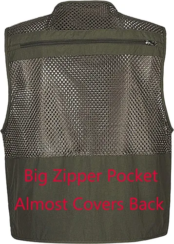 Miniatura 3 de Chaleco Flygo para hombre, para pesca, trabajo, safari, viaje de reportajes o para actividades al aire libre en verano, con bolsillos