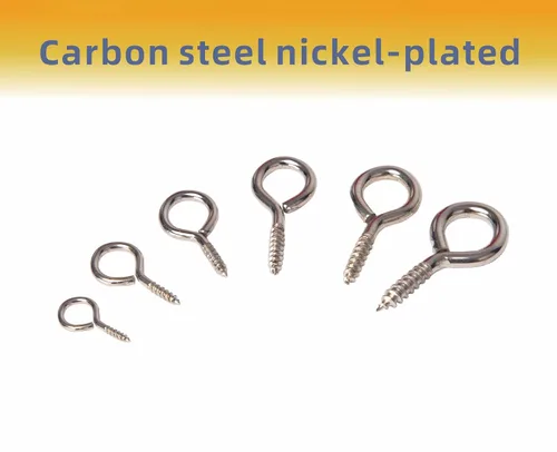 Miniatura 3 de Mariyandh 260 piezas de ganchos de ojo de tornillo de metal plateado de 0.67 pulgadas a 1.1 pulgadas y tornillos de ojal pequeños