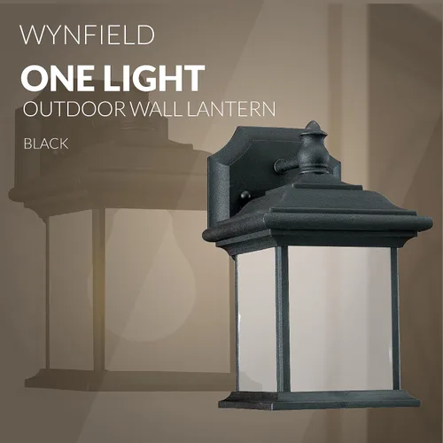 Miniatura 5 de Sea Gull Lighting Generation 89101-12 - Farol de pared transitorio para exteriores de Seagull-Wynfield Collection en acabado negro, 10 pulgadas