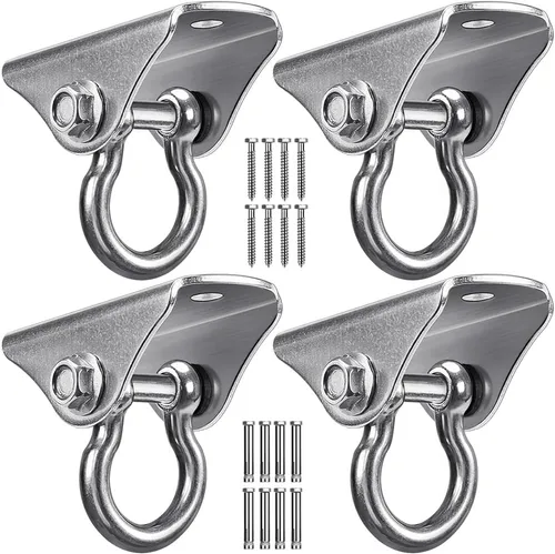 Miniatura 9 de BeneLabel - Colgador de columpio resistente de acero inoxidable para montaje en techo con capacidad de 726 kg de hardware para asiento de columpio