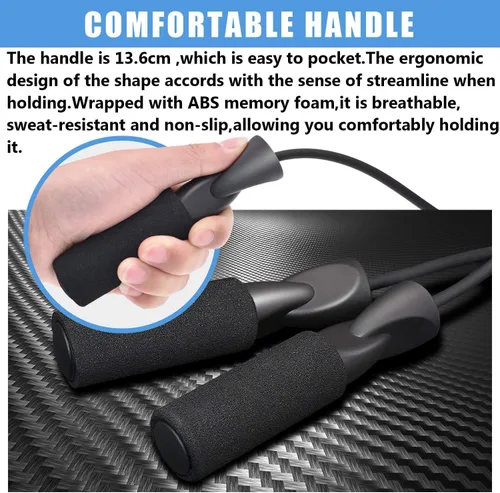 Miniatura 3 de Speed Jump Rope, Adjustable Length, Training Equipment for Boxing, MMA, Martial Arts, Fitness Workout
