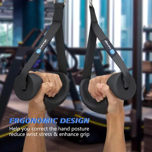 Miniatura 4 de HXD-ERGO Mangos ergonómicos de ejercicio para accesorios de máquina de cable, pilates, entrenamiento de fuerza, bandas de resistencia resistentes
