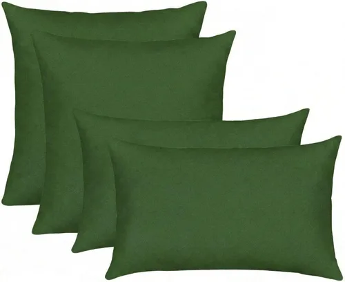 Miniatura 14 de RSH DECOR: Sunbrella Juego de 4 almohadas lumbares y cuadradas 20 x 12 pulgadas y 17 x 17 pulgadas Tela resistente al agua y a la decoloración