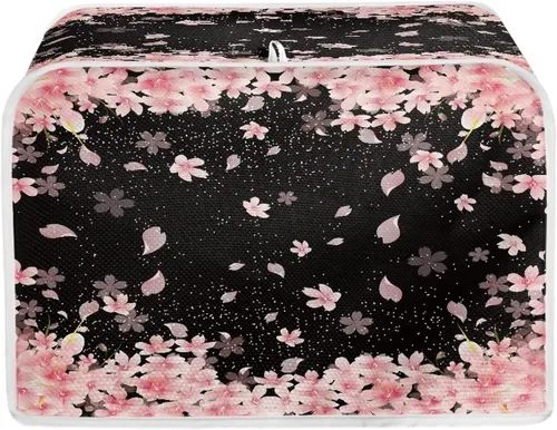 Miniatura 8 de Funda para tostadora de flores de colibrí de 2 rebanadas, cubierta acolchada para tostadora de dos rebanadas, cubierta a prueba de polvo para cocina