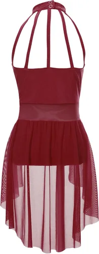 Miniatura 8 de Vestido de ballet lírico para niñas y niñas, sin mangas, encaje floral, leotardo contemporáneo, moderno disfraz de baile