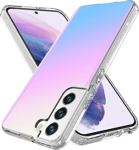 Miniatura 10 de Funda compatible con Samsung Galaxy S23, con purpurina brillante láser azul rosa ultra transparente a prueba de golpes para Samsung Galaxy S23