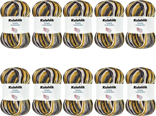 Miniatura 38 de 50g (1x50g) Hilo Acrílico para Crochet y Tejido, Hilo Degradado Colorido, 1 Rollo de Madejas, Hilo Acrílico Multicolor, Perfecto para Proyectos