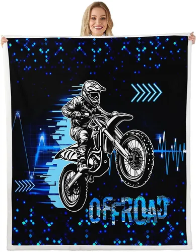 Miniatura 8 de Castle Fairy Motorcross - Manta geométrica para niños, azul neón, verde, ligera, geométrica, para deportes extremos, juegos de deportes extremos