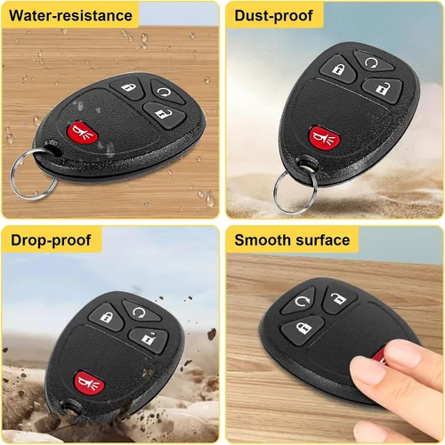Miniatura 6 de Mando a Distancia de Reemplazo para Llave Sin Llave Compatible con 2007 2008 2009 2010 2011 2012 2013 Chevy Silverado Suburban Tahoe Avalanche
