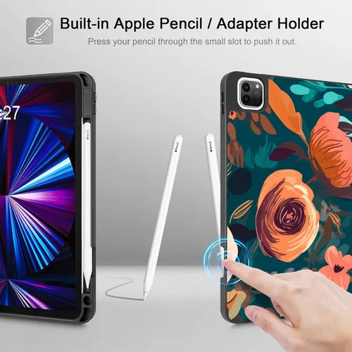 Miniatura 9 de May Chen Funda para iPad Pro de 11 pulgadas (4ª, 3ª, 2ª y 1ª generación) 2022 2021 2020 2018, soporte triple + soporte para lápiz + encendido