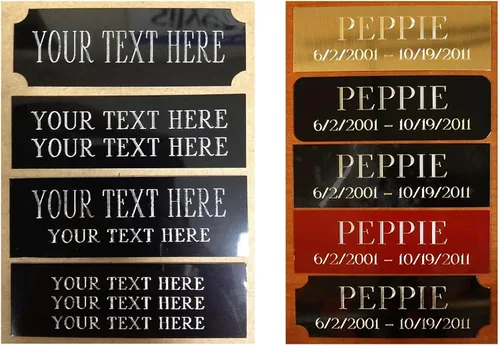 Placas de identificación personalizadas, placa grabada de latón macizo, aluminio grabado/grabado, etiqueta de identificación con adhesivo, agujeros