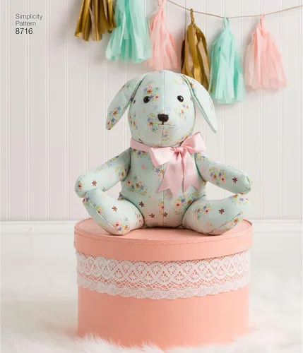 Miniatura 6 de Simplicity 8716 Patrones de costura de animales de peluche oso, gato y perro por Elaine Heigl Designs, talla única