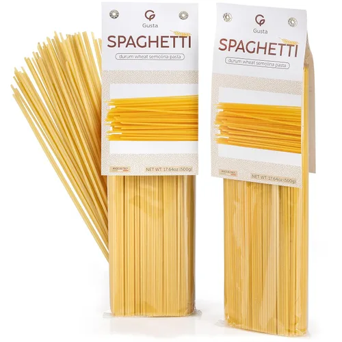 Miniatura 14 de Gusta Penne Rigate Pasta italiana de primera calidad de Italia - Pasta orgánica "Al Dente" de sémola de trigo duro, pasta gourmet y sin OMG