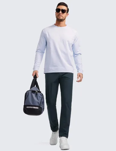 Miniatura 3 de CRZ YOGA Pantalones de golf cómodos para todo el día para hombre con 5 bolsillos, 303234 pulgadas, de secado rápido, ligeros, casuales, para trabajo