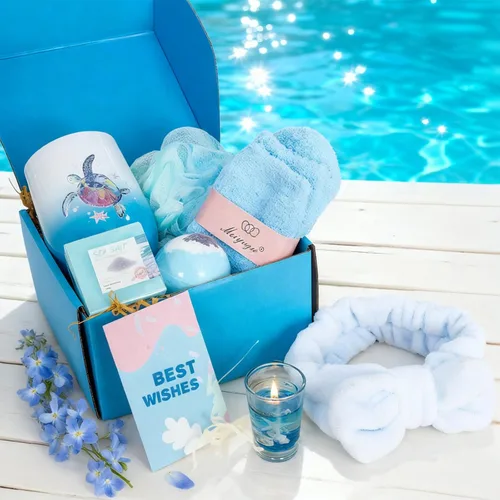 Miniatura 8 de Regalos Temáticos del Océano para Mujeres, Paquete de Cuidado Personal Regalos de Spa de Playa para Mujeres, Regalo de Spa Relajante Inspirador