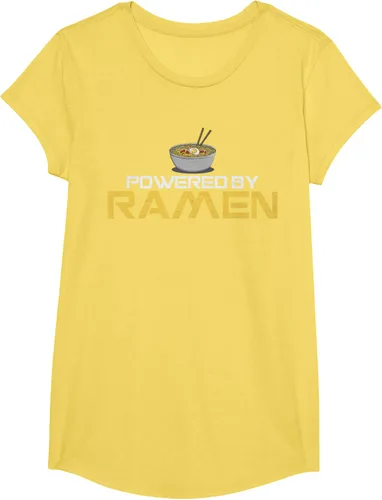 Miniatura 37 de Camiseta de fideos de anime japoneses Powered By Ramen, Negro, S