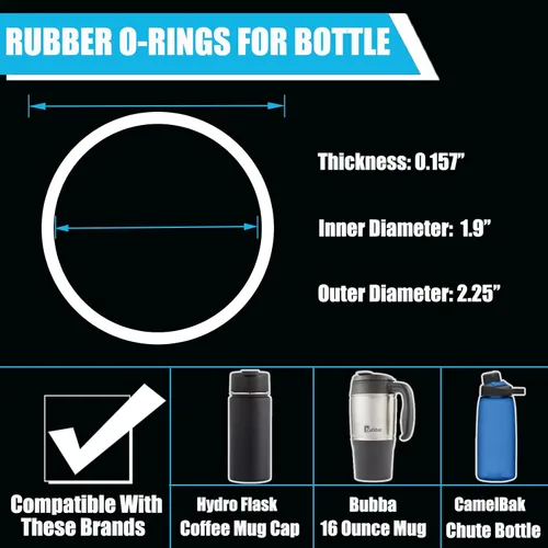 Miniatura 3 de Greant 6 piezas de juntas tóricas de repuesto para tapa Hydroflask, sello de goma para tapas de café de boca ancha Hydro Flask, junta de tapa