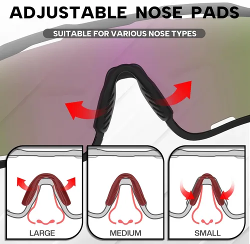 Miniatura 4 de BUCKLOS Gafas de sol polarizadas para ciclismo y correr para hombres y mujeres, protección UV400, gafas de sol TR90 para bicicleta, béisbol