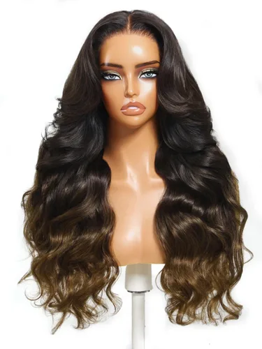 Miniatura 16 de UNICE Bye Bye Slip Peluca de Capas Emplumadas con Raya Lateral de Cabello Humano Sin Pegamento con Tiras de Silicona Seguras y Cordón Densidad 200%