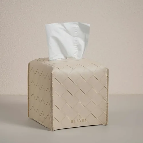 Miniatura 25 de OLETHA Funda cuadrada para caja de pañuelos, decoración estética de escritorio para habitación, hogar y oficina, soporte para cajas de pañuelos