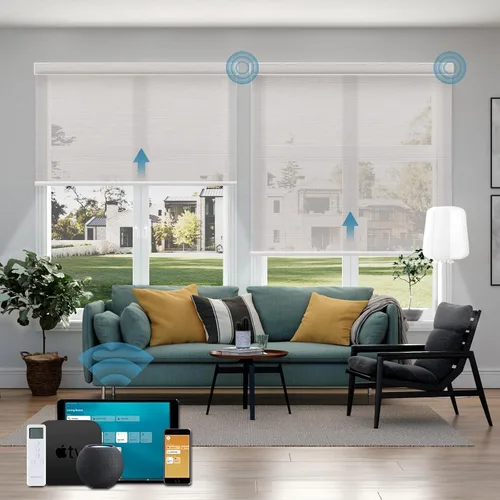 Miniatura 46 de Cortinas enrollables inteligentes de filtrado de luz motorizadas compatibles con HomeKit, persianas inteligentes para ventanas con 1% de apertura