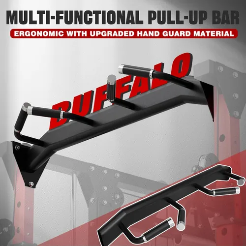 Miniatura 3 de RitFit Máquina Buffalo Smith, jaula eléctrica con sistema LAT-Pull Down y sistema de cruce de cables, estante de sentadillas todo en uno para Rojo