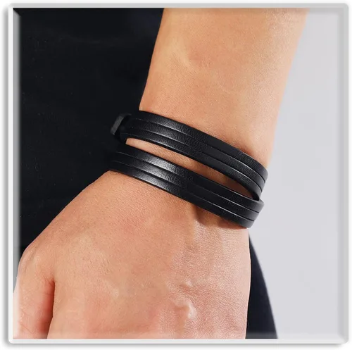 Miniatura 5 de Xusamss Pulsera de joyería punk retro multi capa cuero brazalete brazalete