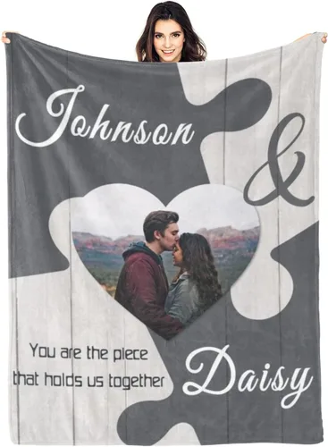 Miniatura 11 de Regalo para mamá y esposa, manta personalizada con 6 fotos, manta personalizada con imagen para familia, amigo, padre, madre, Navidad, cumpleaños