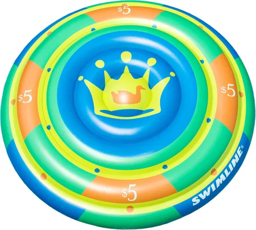Swimline Balsa inflable con diseño de bandera de la paz americana de isla para piscina