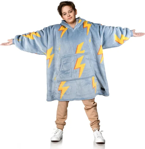 Miniatura 20 de Solaris Zebra - Sudadera con capucha estilo manta para niños con diseño con temática de amor, acogedora y cálida de forro polar Sherpa, para Corazón