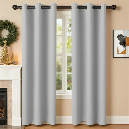 Miniatura 13 de Cortinas de oscurecimiento de habitación de 45 pulgadas de largo para dormitorio y sala de estar, cortinas térmicas aislantes con ojales