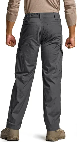 Miniatura 2 de CQR Men's Flex Ripstop Tactical Pants, Water Resistant Stretch Cargo Pants, Lightweight EDC Hiking Work Pants