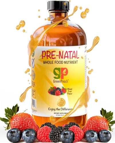 Vitaminas prenatales líquidas orgánicas para mujeres, hierro prenatal y folato, multivitamínico prenatal para mujeres, multivitamínico prenatal para