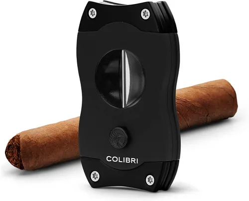 Miniatura 4 de Colibri Cortador de puros de corte en V de alta calidad, hoja ergonómica de acero inoxidable con resorte, ideal para hasta 60+ calibre de anillo