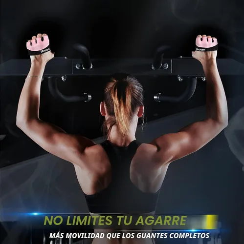 Miniatura 4 de ihuan Nuevos guantes de entrenamiento de gimnasio para levantamiento de pesas para hombres y mujeres, ideales para levantamiento de pesas, Rosa