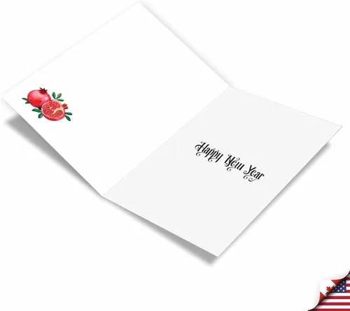 Miniatura 2 de The Best Card Company - Juego de 12 tarjetas de felicitación Rosh Hashanah a granel con sobres de 5 x 7 pulgadas (1 diseño, 12 cada uno) tarjetas