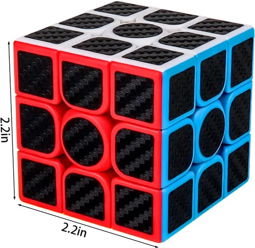 Miniatura 4 de Pegatinas de fibra de carbono Professional Speed Magic Cube 3x3, color negro