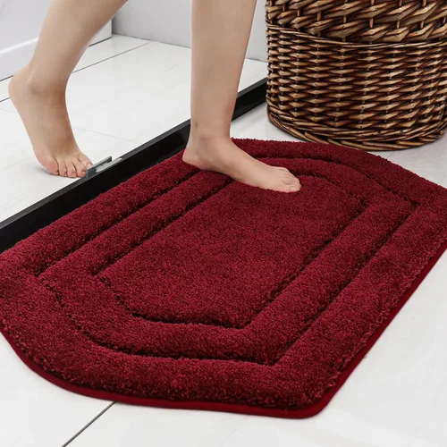 Miniatura 40 de COSY HOMEER Alfombras de Baño Extra Gruesas para Baño - Juegos de Alfombras Antideslizantes de Lino de Baño Suave Felpa 100% Poliéster Fuerte Sala