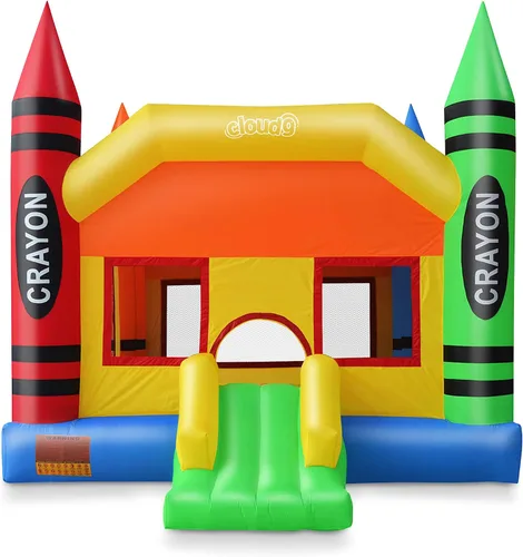Miniatura 2 de Cloud 9 Crayon - Casa de rebote con soplador - Gorila inflable grande para niños con tobogán