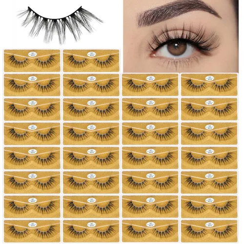 Miniatura 11 de FARRED - Pestañas postizas esponjosas, dramáticas, a granel, mix de 10 estilos, paquete de 50 pares, en cajas individuales, 10-18mm de volumen