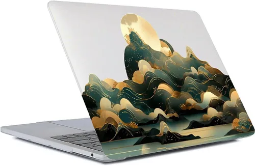 Miniatura 16 de Compatible con MacBook Air 13.3 pulgadas A1466/A1369, carcasa rígida de plástico para Mac Air 13.3 con Touch ID (2010-2017), montañas negras